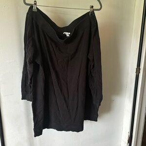 Off The Shoulder Black Sweatshirt from Daily Ritual
